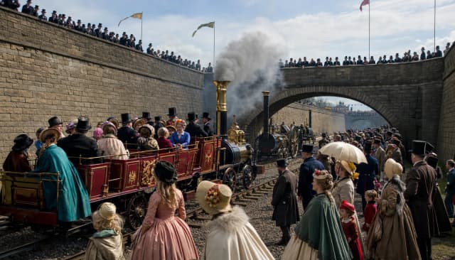 A second AI-generated scene of a real historical event from the Where & When event pool